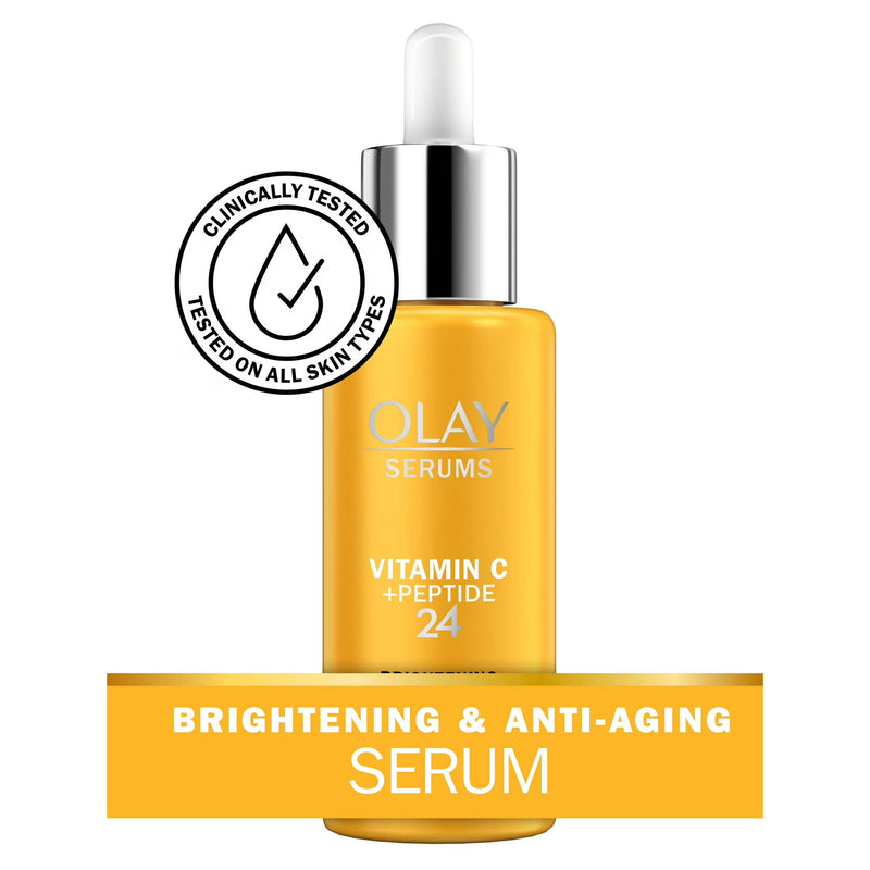 Olay Skin Care Vitamin C + Peptide 24 Brightening Facial Serum, for Dry Dull Skin, 1.3 fl oz