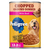 Pedigree Chopped Ground Dinner Wet Dog Food With Beef, Canned Dog Food, 13.2 oz. Cans, 12 Count