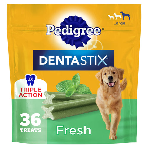 Pedigree Dentastix Fresh Flavor, Large Breed Dog Treats, 1.87 Lb. Bag