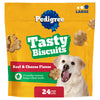 Pedigree Large Tasty Biscuits Dog Treats, Beef & Cheese Flavor, 24-oz Bag