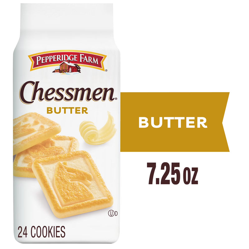 Pepperidge Farm Chessmen Butter Cookies, 7.25 oz Bag (24 Cookies)