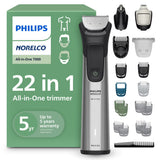 Philips Norelco All-In-One 7000 Series 22-Piece Trimmer - Electric Shaver and Clipper For Face, Beard, Hair & Body, Self-Sharpening Full Metal Blades, 25 Length Settings (0.5-16 Mm), MG7965/49