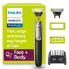 Philips Norelco Oneblade 360 Face + Body, Hybrid Electric Razor and Beard Trimmer For Men with 5-In-1 Face Stubble Comb and Body Hair Trimmer Kit, QP2834/70