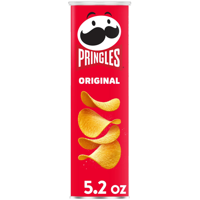 Pringles Original Potato Crisps Chips, Lunch Snacks, 5.2 oz Canister