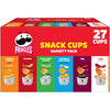 Pringles Snack Cups 6 Flavor Variety Pack Potato Crisps Chips, Lunch Snacks, 27 Count
