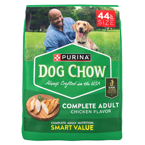 Purina Dog Chow Complete, Dry Dog Food for Adult Dogs High Protein, Real Chicken, 44 lb Bag