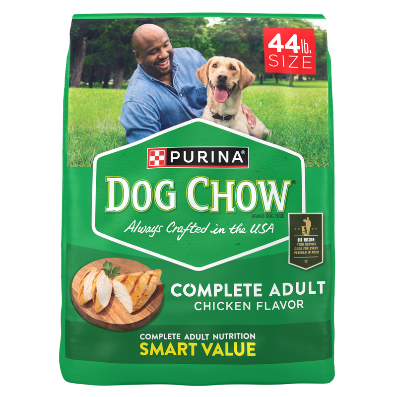 Purina Dog Chow Complete, Dry Dog Food for Adult Dogs High Protein, Real Chicken, 44 lb Bag