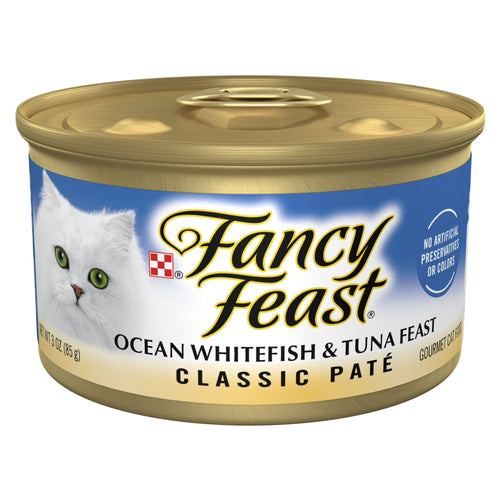 Purina Fancy Feast Classic Kitten Food, Wet Cat Food, Ocean Whitefish & Tuna, 3 oz Can