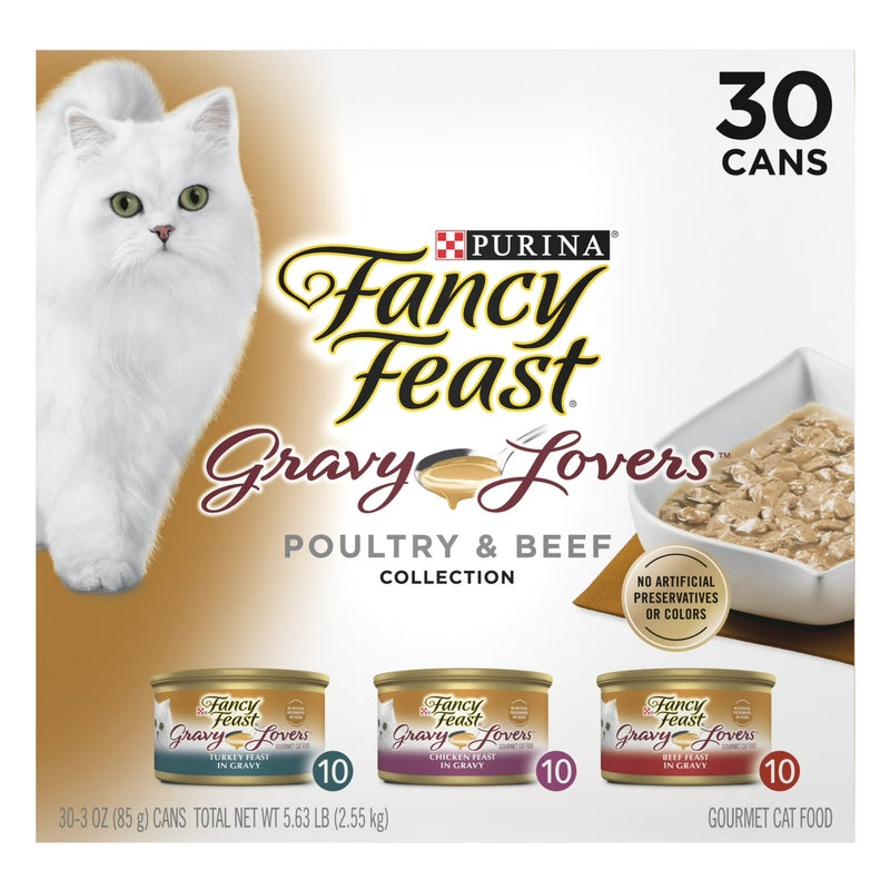 Purina Fancy Feast Gravy Lovers Kitten Food, Wet Cat Food, Poultry & Beef, 3 oz Cans