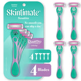 Skintimate Sensitive Women's 4-Blade Disposable Razors, 4 Count