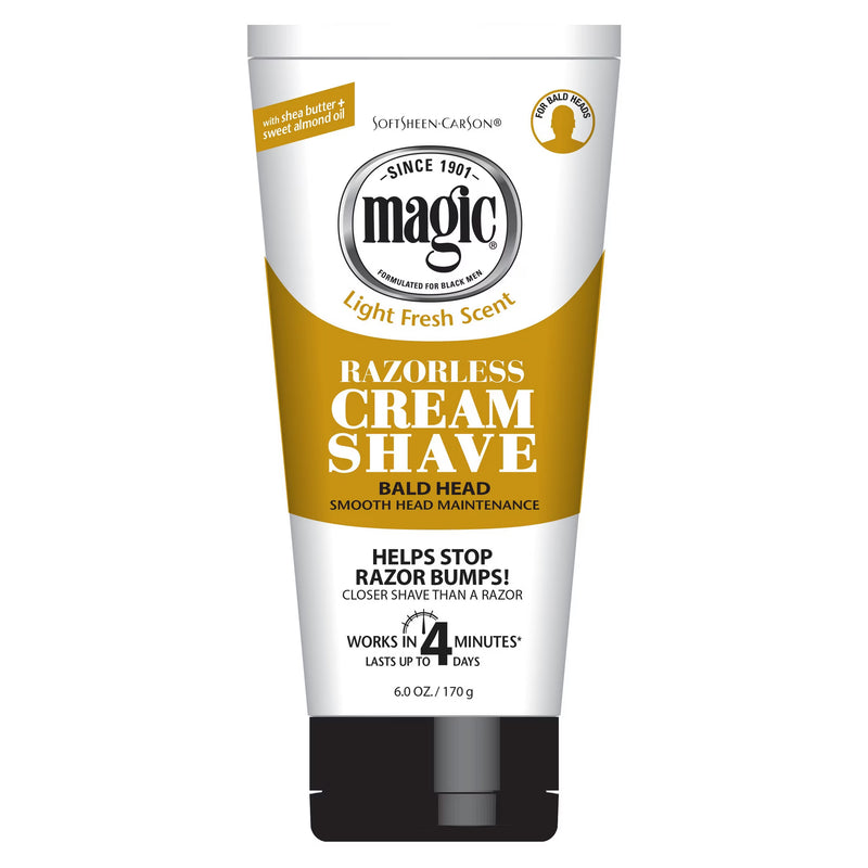 Magic Razorless Shave Cream Sensitive Skin for Hair Removal, Depilatory Cream - 6oz