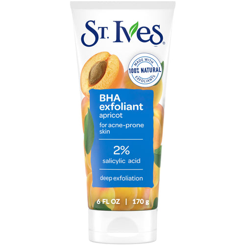 St. Ives BHA Apricot Face Scrub, Facial Exfoliant for Acne Prone Skin, 6oz