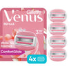 Venus Womens Razor Blade Refills, ComfortGlide 3 White Tea, 4 Count