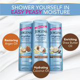 Jergens Argan Oil Weightless Wet Skin Body Lotion, Non-Greasy Moisturizer, for Dry Skin, 10 oz