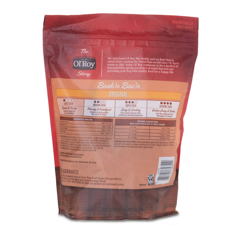Ol' Roy Bark'n Bac'n Dog Treats, Original, 25oz
