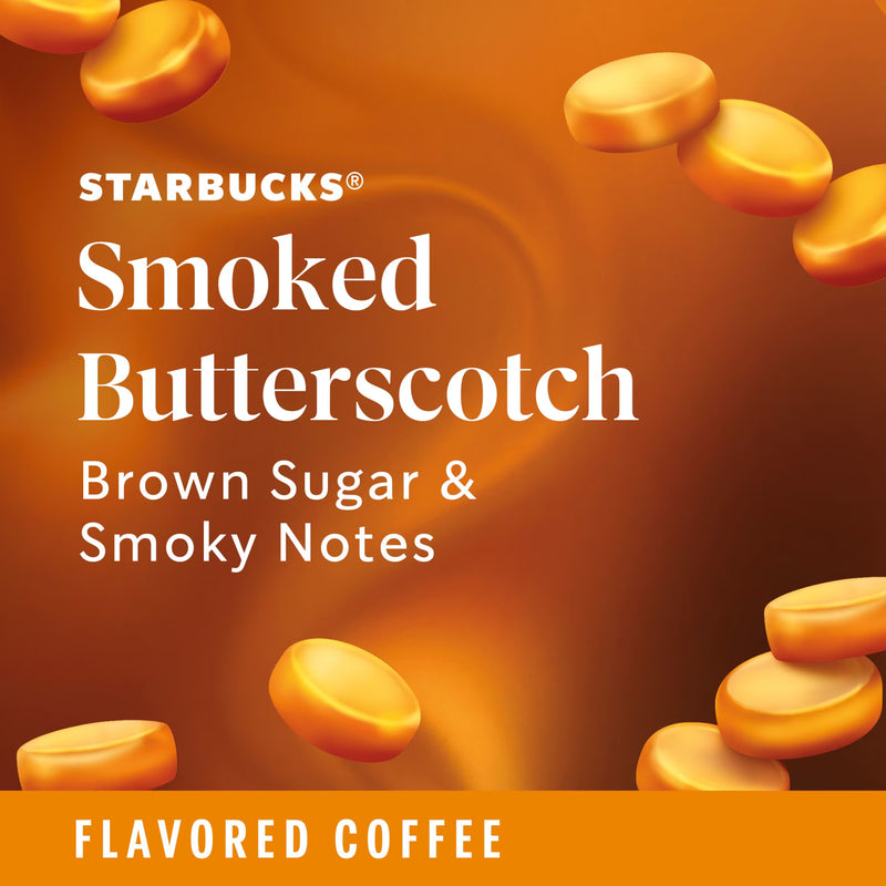Starbucks Smoked Butterscotch Flavored Coffee, Keurig K-Cup Coffee Pods, 22 Count
