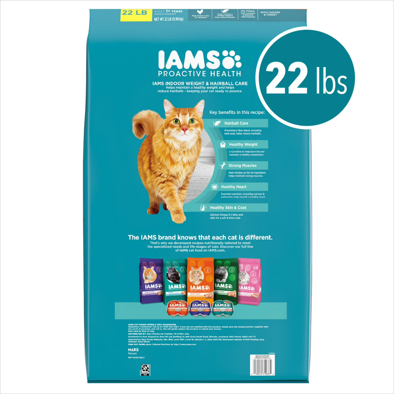 Iams Proactive Health Chicken And Turkey Dry Cat Food, 22 Lb Bag