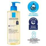 La Roche-Posay Lipikar AP+ Gentle Foaming Cleansing Oil Body Wash for Eczema & Sensitive Skin, 13.52 fl oz