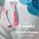 Venus Sensitive Women's 3 Blade Disposable Razor, 3 count, Pink