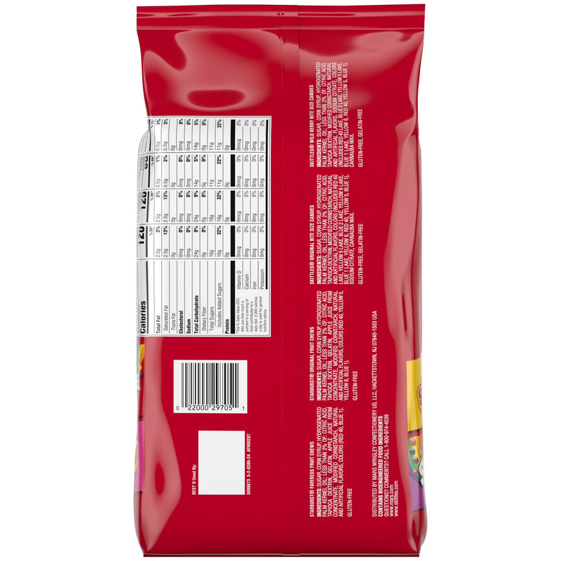 Skittles & Starburst Fun Size Chewy Candy Variety Bag, Party Size - 20.13 oz Bulk Bag
