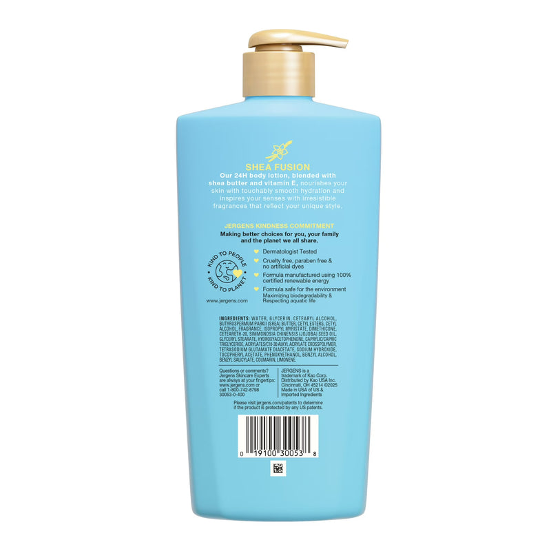 Jergens Shea Fusion Vanilla Crush Scented Body Lotion, Moisturizer for Dry Skin, 14 fl oz