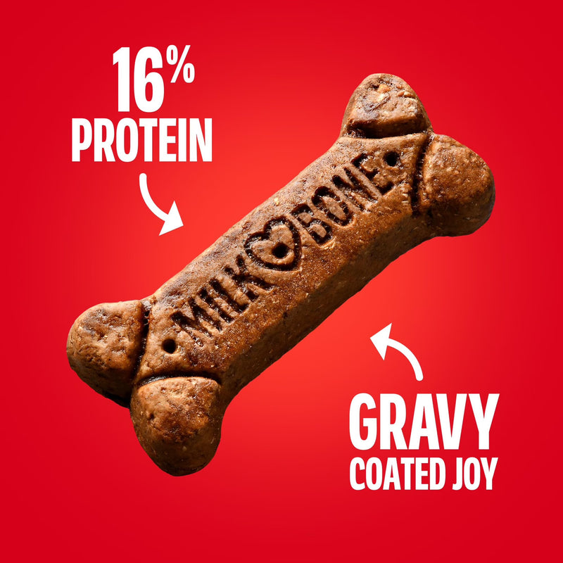 Milk Bone GravyBones Dog Biscuits, Gravy Coated Small Dog Treats, 19 oz Box