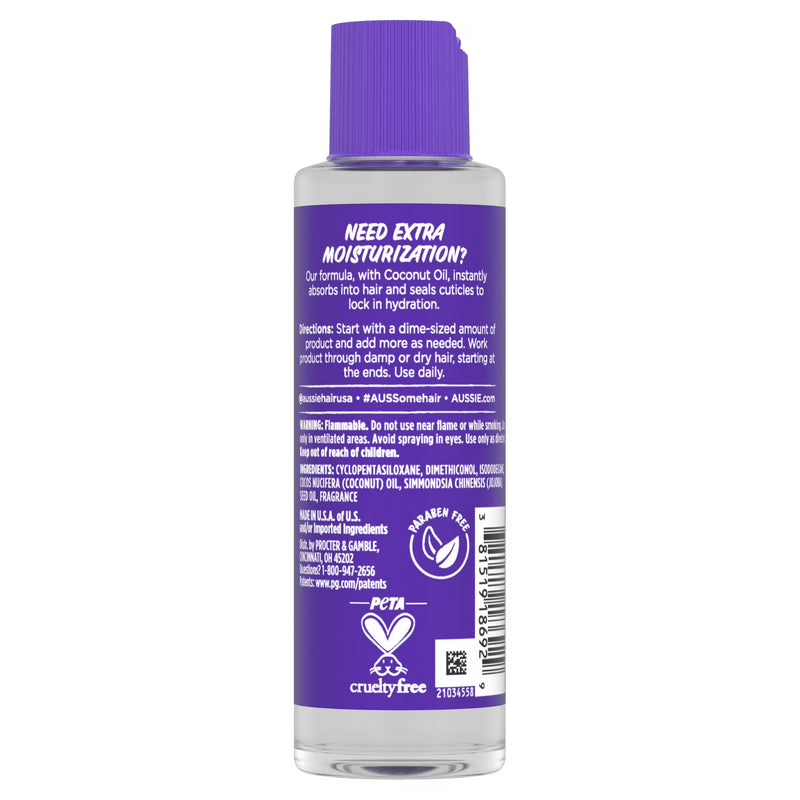 Aussie Miracle Curls Coconut Curl-Defining Hair Oil, for Curly Hair 3.2 fl oz