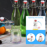 GPED 8.5 oz Swing Top Glass Bottles, 8 Pack Flip Top Beer Brewing Bottles with Airtight Rubber Seal Flip Caps for Fermentation, Kombucha, Vanilla Extract, Juice, Tea, Wine, Soda - Bonus 2 Pourers