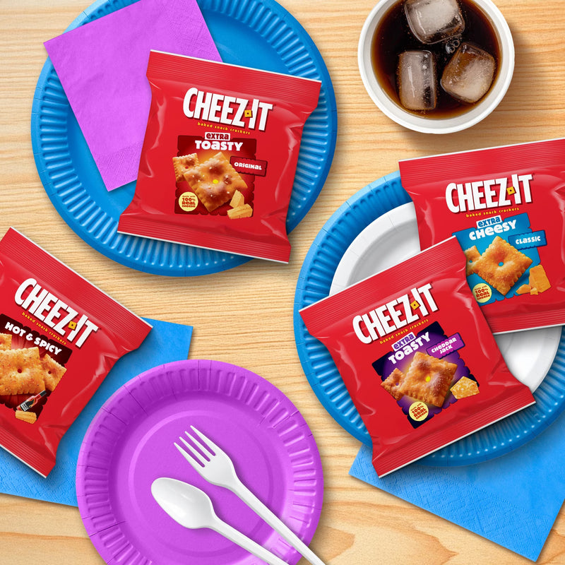 Cheez-It Variety Pack Baked Snack Crackers, Lunch Snacks, 20 Count