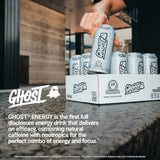 GHOST® ENERGY Zero Sugars Energy Drink, Original Flavor, 200mg Natural Caffeine, 16 fl oz, 12 Pack Cans