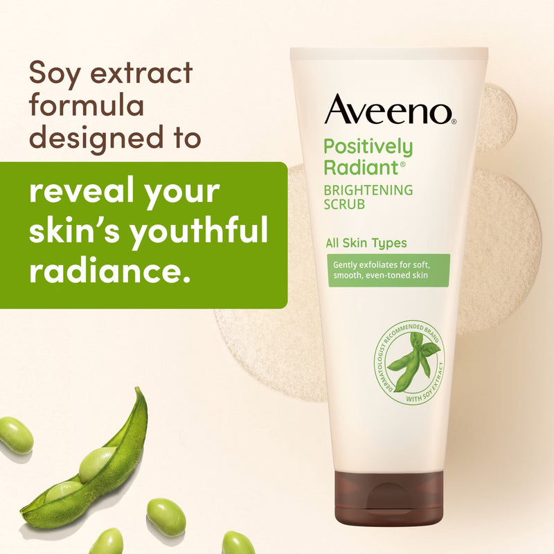 Aveeno Positively Radiant Skin Brightening Exfoliating Daily Face Scrub, 5 oz