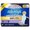 Always Ultra Thin Overnight Pads with Wings, Size 5, Extra Heavy Overnight, 46 Count