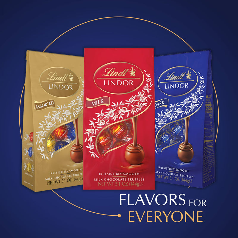 Lindt LINDOR Dark Chocolate Candy, 5.1 oz Bag
