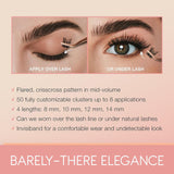 Ardell Naked Clusters 437, Natural Cluster Lashes with Invisiband, Mixed Length Lash Clusters, 50 Count