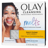 Olay Cleansing Melts + Vitamin C Face Wash, 32 count, Water-Activated Face Wash Cleans, Tones, and Refreshes Skin