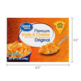 Great Value Premium Original Shells & Cheese, 12 oz
