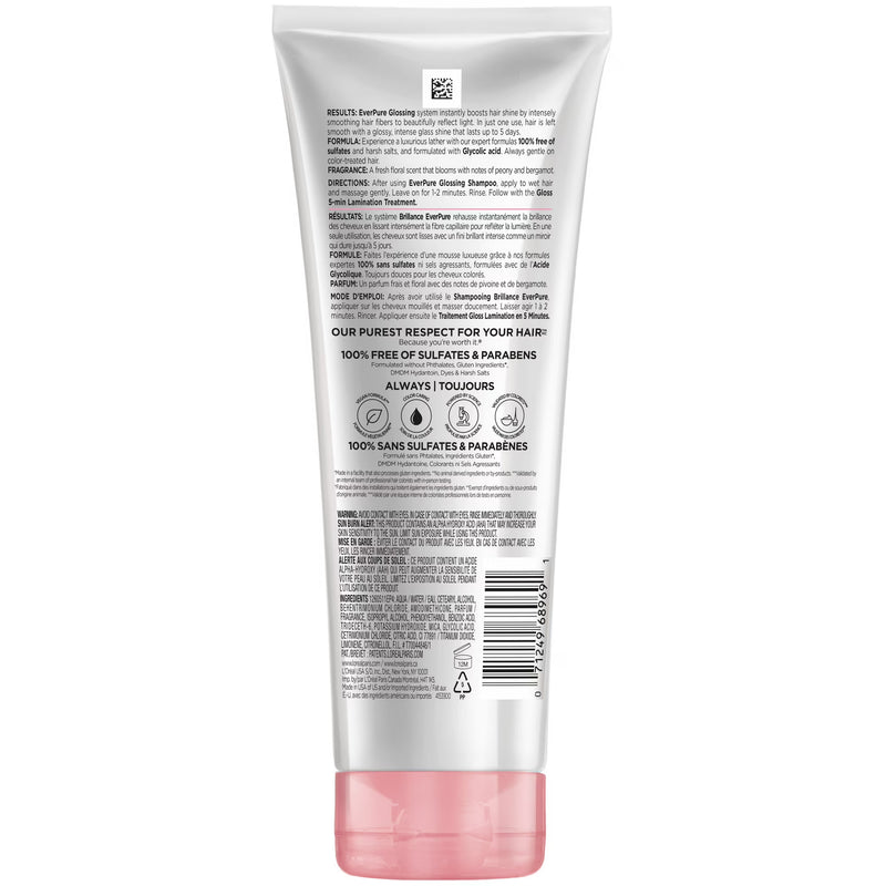 L'Oreal Paris EverPure Glossing Conditioner, Squeeze, 6.8 fl oz