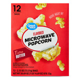 Great Value Extra Butter Flavored Microwave Popcorn, 2.55 oz, 12 Count