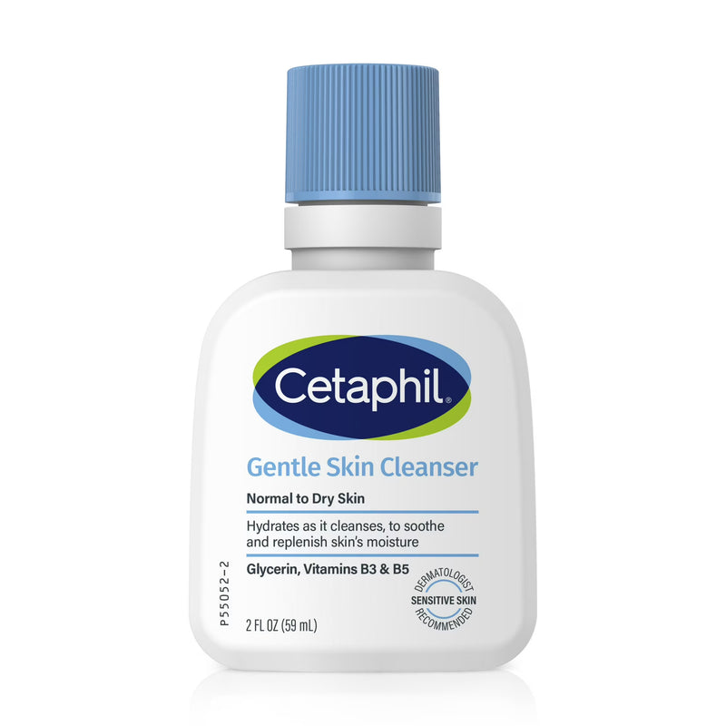 Cetaphil Travel Size Face Wash Hydrating Gentle Skin Cleanser for Dry to Normal Sensitive Skin, 2 oz