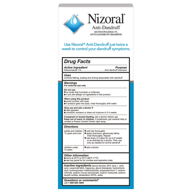 Nizoral Anti-Dandruff Shampoo with 1% Ketoconazole, Fresh Scent, 7 fl oz