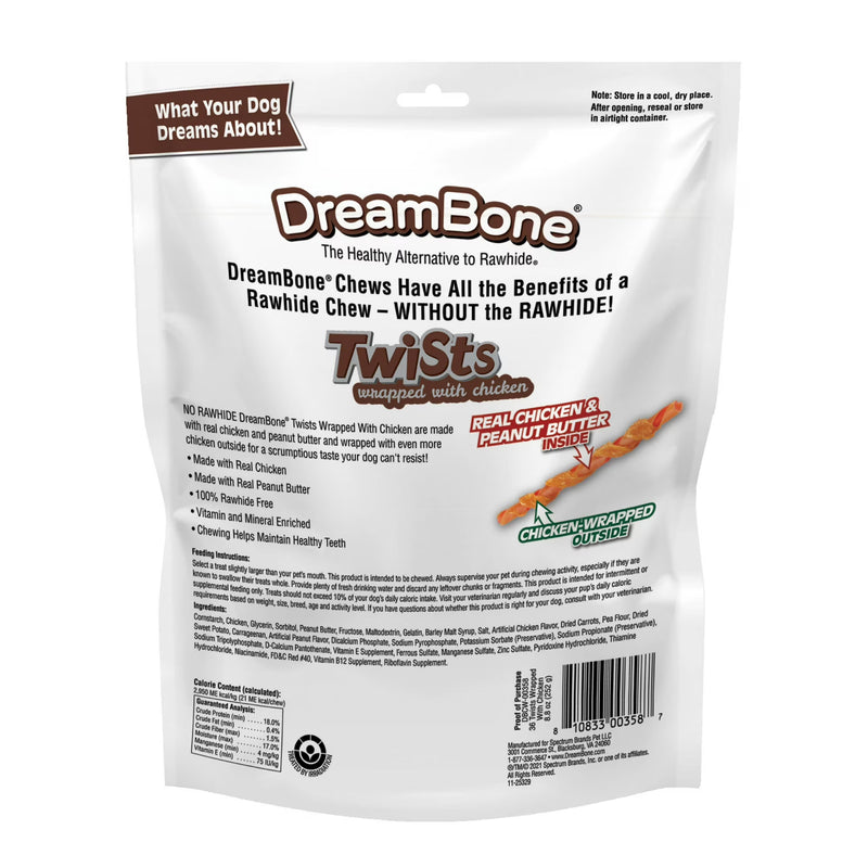 DreamBone Twists Wrapped with Chicken Rawhide-Free Dog Chews, 8.8 Oz. (36 Count)