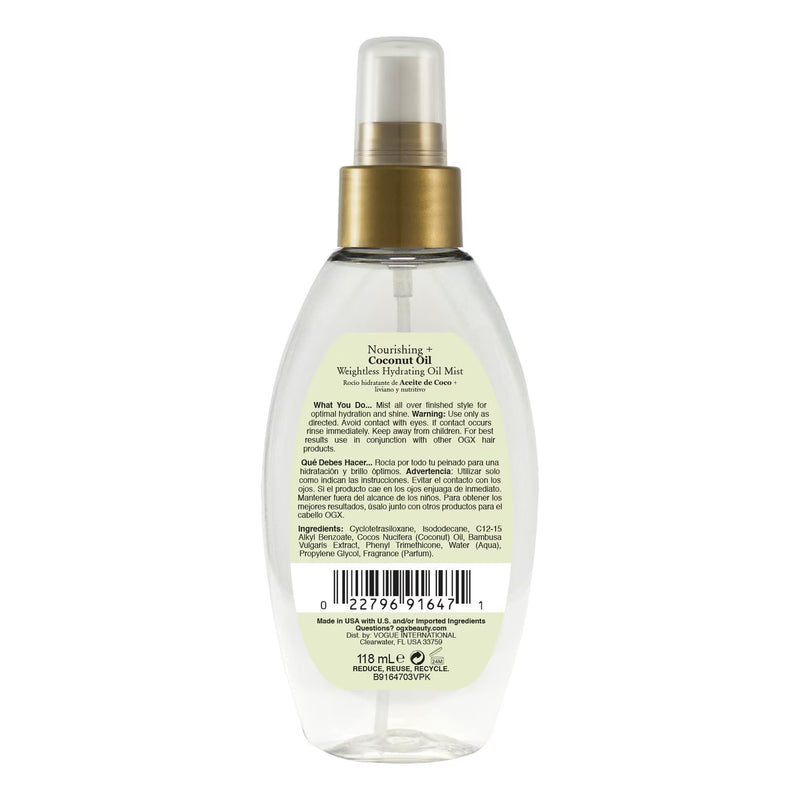 OGX Nourishing + Coconut Oil Weightless Hydrating Hair Mist, 4 fl. oz