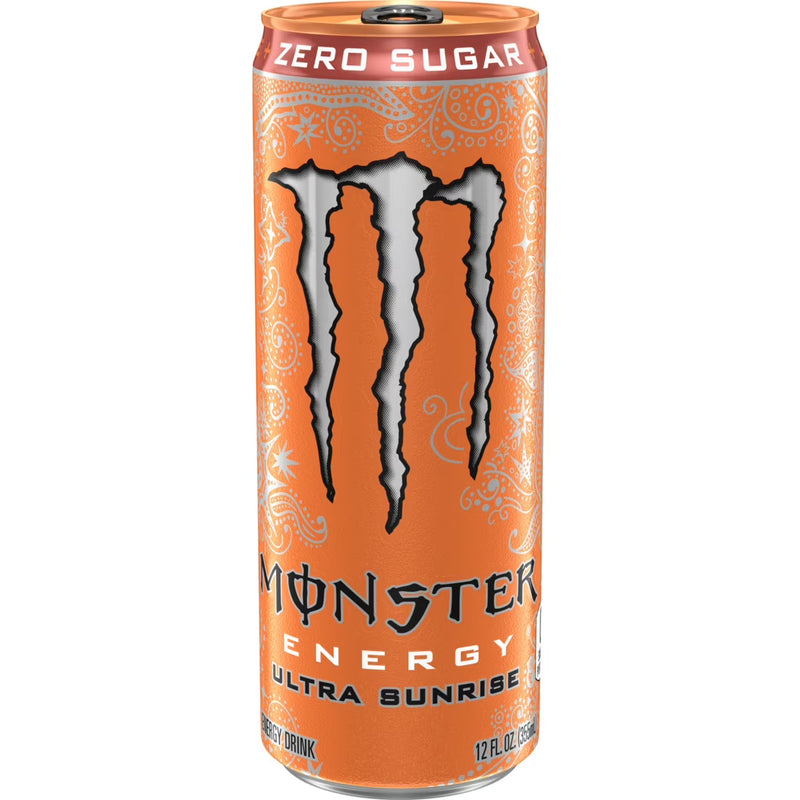 Monster Energy, Ultra Sunrise, Sugar Free Energy Drink, 12 fl oz, 4 Pack