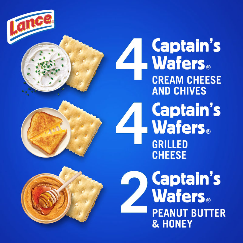 Lance Sandwich Crackers, Captain's Wafers, Variety Pack, 10 Individual Packs, 6 Sandwiches Each