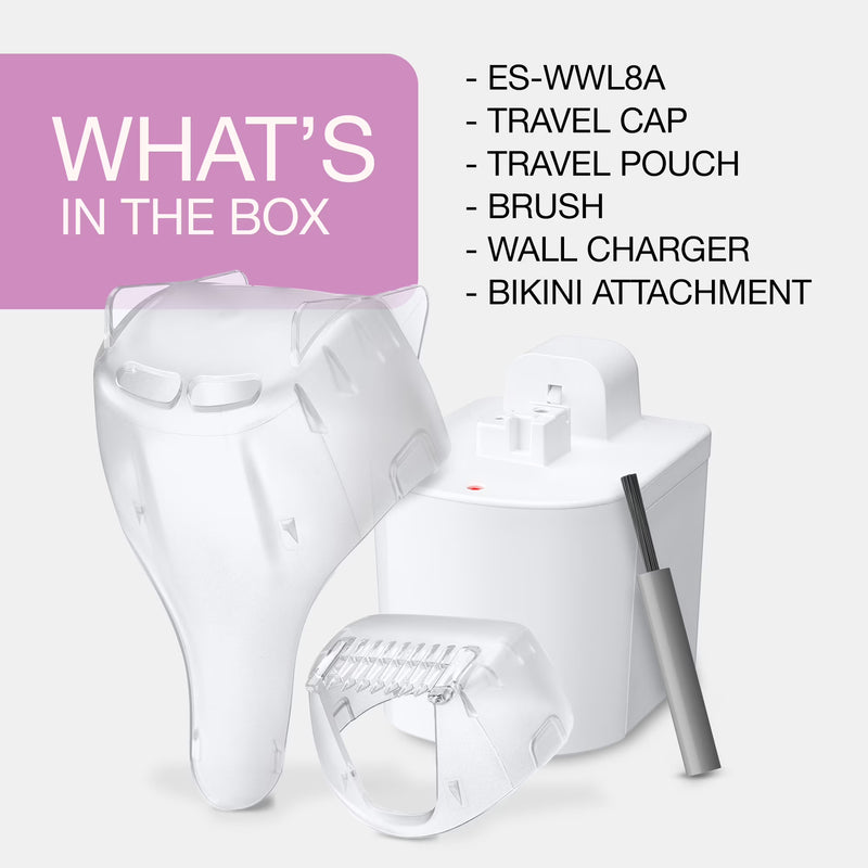 Panasonic ES-WWL8A 4-Blade Electric Shaver for Women with Bikini Trimmer and Wet/Dry Function