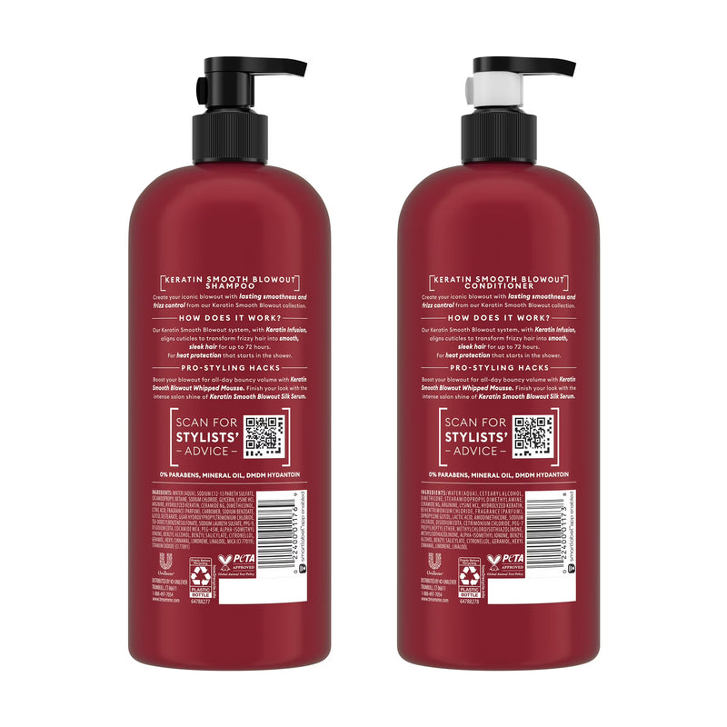 Tresemme Shampoo & Conditioner Keratin Smooth, 28 Fl oz 2 Count