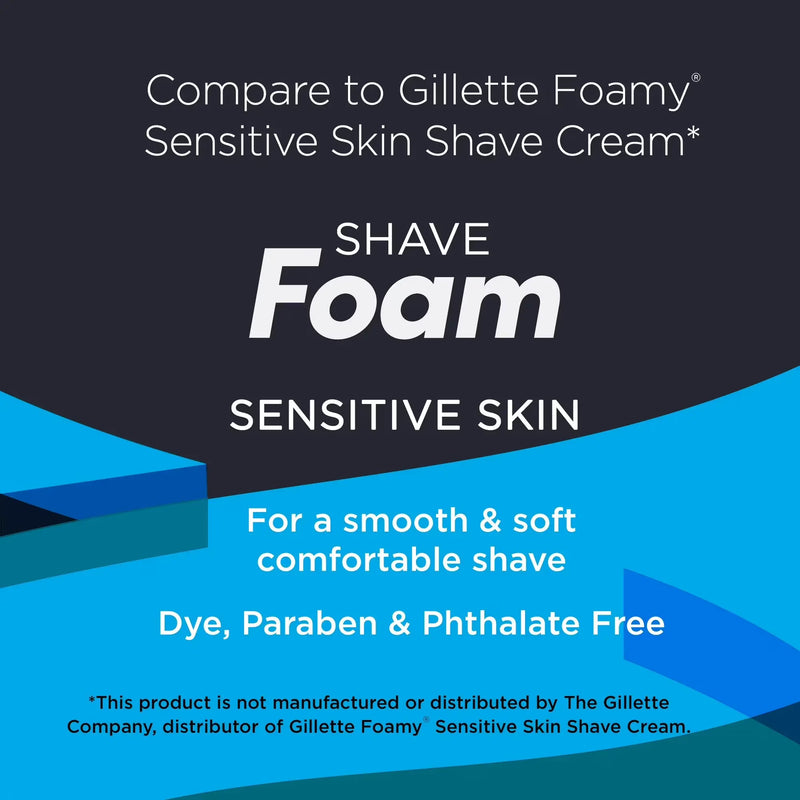 Equate Men's Sensitive Skin Shave Foam, 10 oz