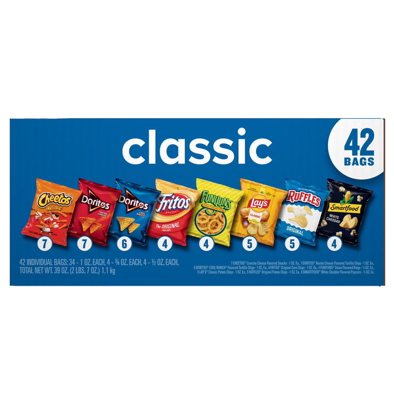 Frito-Lay Flavor Mix Variety Pack Snack Chips, 42 Count Multipack