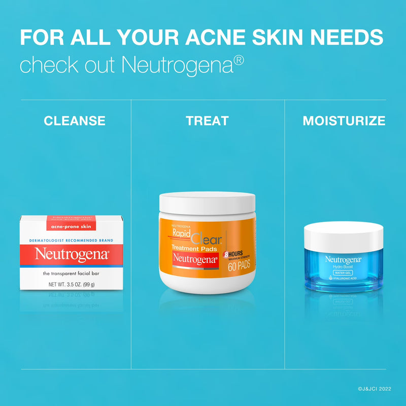 Neutrogena Acne Face Wash Bar, Acne Treatment for Acne-Prone Skin, Facial Cleanser, 3.5 oz