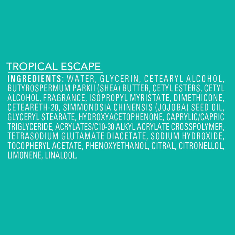 Jergens Shea Fusion Tropical Escape Scented Body Lotion with Shea Butter & Vitamin E for 24-Hour
